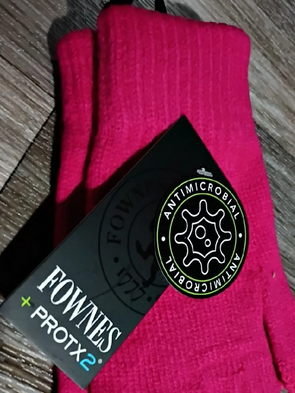 Fownes Women's Pink Antimicrobial Knit Gloves